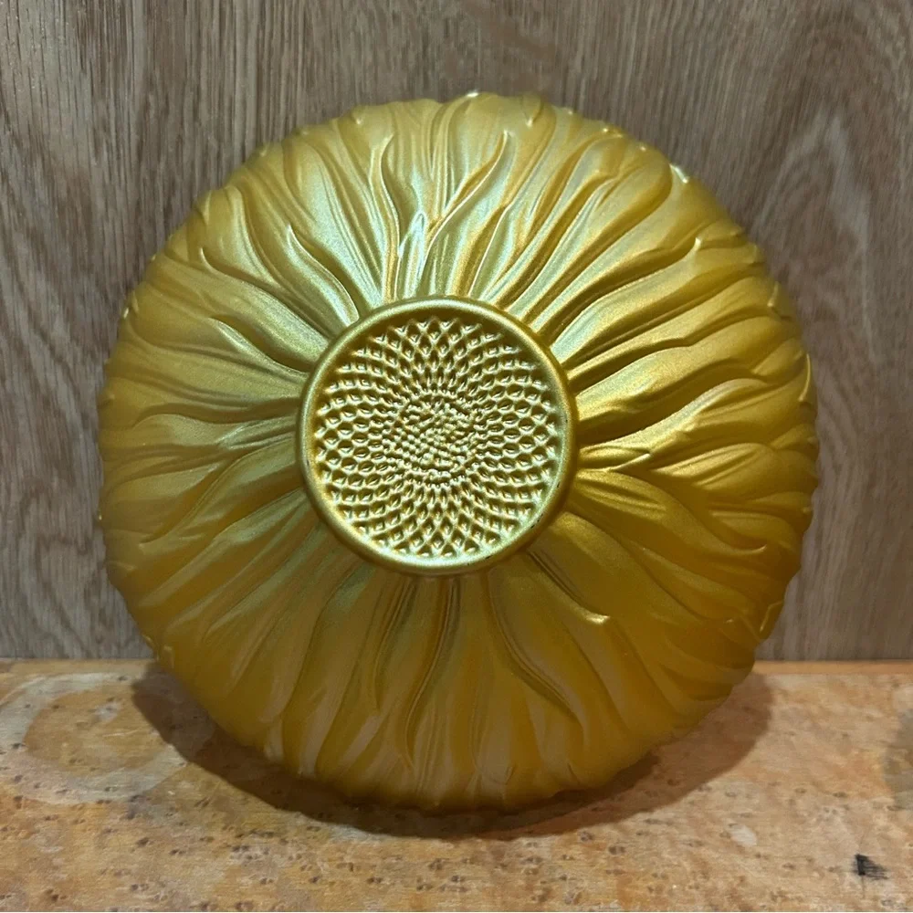 Vintage Akcam Sunflower Bowls- Set of 2 Yellow & Black  5” & 8”